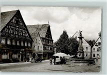 91154 W8542 Roth , Mittelfr - Marktplatz mit altem Fachwerk Brunnen