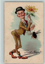 Neujahr, Humor, Biene kommt!!!! Verlag G.G.K. Nr. 817 Biene 1925
