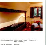 25938 W2270 Süderende auf Föhr FOTO KEINE AK Ferienhaus Erk Riewerts Innenaufnahme Kinderzimmer Foto montiert auf Karton