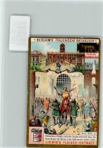 Berühmte Italienische Rathäuser, Wappen, Sammelbild Liebig Motiv Italien