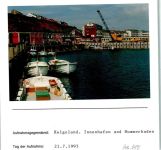 27498 W2192 Helgoland FOTO KEINE AK Innenhafen und Hummerbuden Foto montiert auf Karton