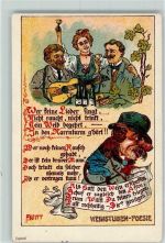 Serie 882-4 sign. F. Witt Weinstuben Poesie AK BKW 1902