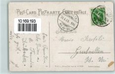 Liebespaar AK Schlitten 1909