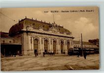 Milano Stacione Centrale , Straßenbahn AK Bahnhof Italien 1917