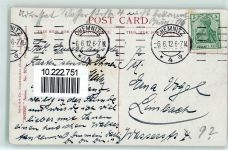 Künstlerkarte Sherie Serie Nr. 819 Kuss 1912 Gebrauchsspuren