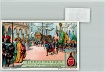 30100 Venezia - Aus Venedigs Vergangenheit, Empfang siegreicher Feldherrn, Sammelbild Liebig