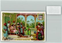 Indische Volkssitten , Empfang beim Rajah, Sammelbild Liebig Volkstypen / Brauchtum Indien