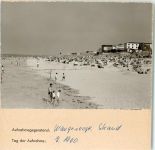 26486 W2946 Wangerooge , Nordseebad FOTO KEINE AK Strand Foto montiert auf Karton