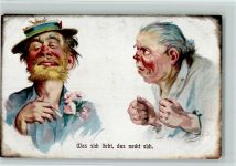 Erkal Serie 1731 - was sich liebt, das neckt sich Ehe 1916 Künstlerkarte