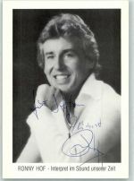 Ronny Hof Originalautogramm Schlagersänger