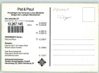 Pat & Paul Originalautogramm Autogramm