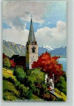 Montreux Eglise et Dent de Midi Kirche 1942