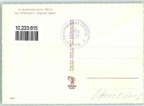 87561 W8980 Oberstdorf - Spielmannsautal Pferdeschlitten Winter Hüttenstempel Gasthaus Spielmannsau