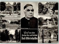 86825 W8939 Bad Wörishofen - Beim Kurkonzert LVA-Sanatorium Am Kneippdenkmal Pfarrer Kneiipp Blick auf die Kurpromenade Waldsee urpark