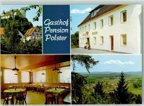 91349 W8551 Egloffsteinerhüll - Gasthaus Pension Polster Rückseite mit Abschürfungen bzw Kleberesten