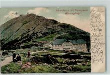 Schneekoppe 1904 - Schneekoppe mit Riesenbaude AK