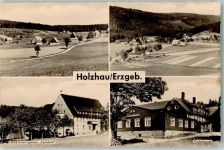 09623 O9201 Holzhau - FDGB-Erholungsheim Fortschritt Fischerbaude Rückseite mit Abschürfungen bzw Kleberesten
