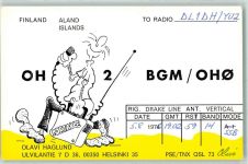 Finland Aland Islands 1976 Qsl-Karte