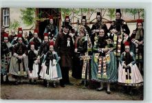 Serie 6 Nr. 156 Hochzeit AK Hess. Tracht, Mandt