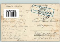 Warschau Warszawa 1915 - WK I Gesprengte Kierbedz Brücke Feldpoststempel Eisenb. Betriebs-komp. 17