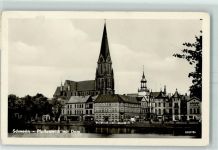 19053 O2750 Schwerin , Meckl - Pfaffenteich Dom