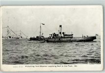 Yard Steamer Supplying Beef to the Fleet Marine WK I 1915 Gebrauchsspuren