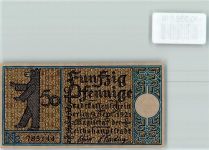 10115 W1000 Schöneberg Notgeldschein 50 Pfennig Notgeld Beriner Bär Dorf Schöneberg
