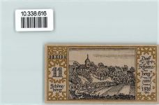 10115 W1000 Schöneberg Notgeldschein 50 Pfennig Notgeld Beriner Bär Dorf Schöneberg