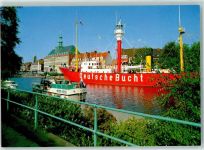 26721 W2970 Emden , Ostfriesland - Am Delft Rathaus Feuerschiff Deutsche Bucht