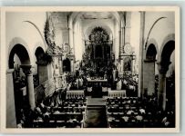 39387 O3230 Oschersleben Foto AK Kirche Altaransicht Ort lt. Fotograf