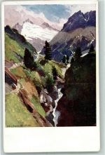 6290 Mayrhofen - Zemmbachklamm Berliner Spitze sign. Edo v. Handel-Mazzetti