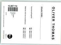 Oliver Thomas Originalautogramm Schlagersänger