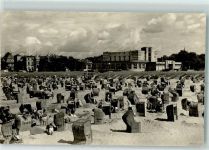 18055 O2540 Warnemünde - Strandhaus Strand Strandkörbe