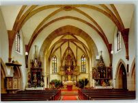 63928 W8761 Eichenbühl , Unterfr - Kath. Pfarrkirche Altaransicht