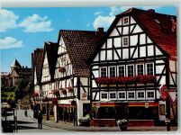 34513 W3544 Waldeck , Hess - Fachwerkhäuser Drogeriegeschäft Apotheke