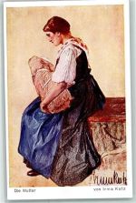 Mutter und Kind sign. Irma Katz WK I AK Muttertag