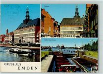 26721 W2970 Emden , Ostfriesland - Am Delft Rathaus Große Seeschleuse
