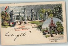 Budapest 1898 Lithographie Ausstellung