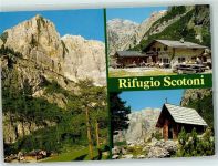 Scotoni Hütte Rifugio Scotoni - Beschreibung aufgeklebt Hüttenstempel