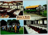 32351 W4995 Stemwede - Gasthaus Meier's Delle Innenansicht Ausflugspferdekutsche