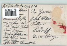AK mit Glitzer Kind Namenstag 1920 Gebrauchsspuren