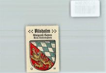 94474 W8358 Vilshofen an der Donau Vignette Vignette Wappen Kaffee Hag ca. 1910