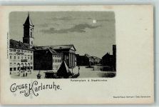 76131 W7500 Karlsruhe , Baden - Kaiserplatz Stadtkirche Hotel