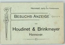 30159 W3000 Hannover KEINE AK Besuchs-Anzeige Houdinet & Brinkmeyer