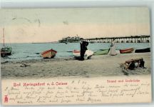 17419 O2251 Ostseebad Heringsdorf 1902 - Strand und Seebrücke