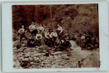 66333 W6620 Völklingen 1914 Privatfoto AK Wandergruppe Gitarre