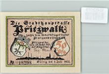 16928 O1920 Pritzwalk - Notgeld Räuber Heine Klemens