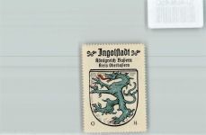 85049 W8070 Ingolstadt , Donau - Vignette Wappen Kaffee Hag ca 1920-1940