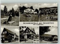 98711 O6315 Schmiedefeld am Rennsteig - Rennsteigstein Ferienheim Pechhütte Ferienheim Geschwister Scholl Ferienheim Deutsch-Sowjetische Freundschaft FDGB-Kulturhaus