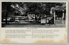 45739 W4353 Siepen Gebrauchsspuren Gasthaus Haardschenke Gartenterrasse Gedicht Grün ist die Heide